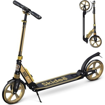 Skidee X3M CITY Gold Kick Scooter, Suspension, Folding, Anti-Slip Deck