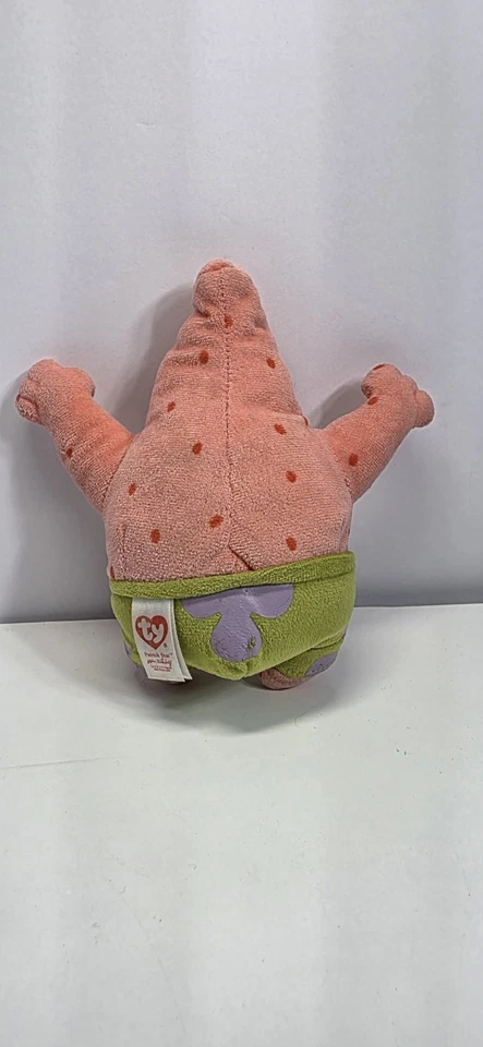 "Pantalones cuadrados de peluche Patrick Star 10"" 2010 TY Beanie Buddies Bob Esponja" Foto 3 de 4