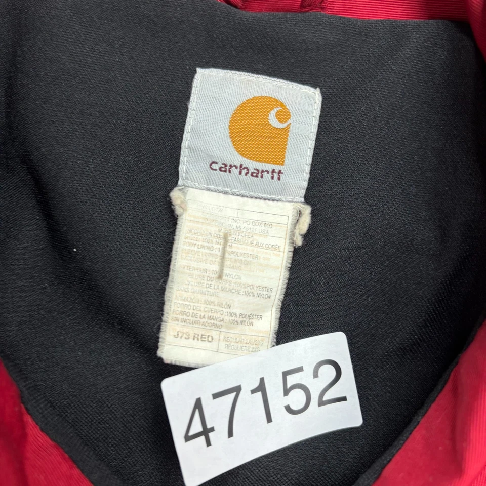 Carhartt Jacket Adult 2XL XXL Red J73 Detroit Lined Work Wear Chore Coat Mens* - Image 4 of 4