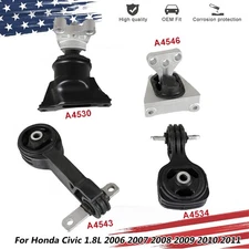 4x Engine Motor & Transmission Mount for Honda Civic 2006-2011 L4 1.8L Automatic