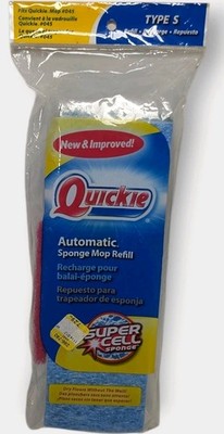 Quickie Clean Squeeze Sponge Mop Refill Type S - Fits Quickie Mop #045