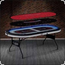 Poker Table 10 Players LED lights Barrington Fold Away Bargin Deal