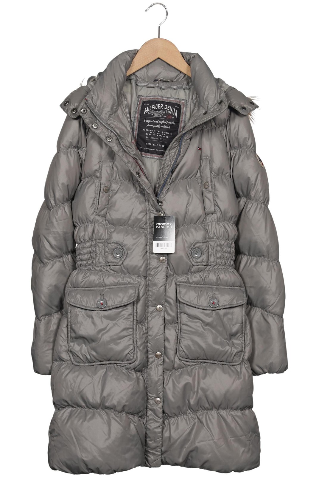 HILFIGER DENIM Mantel Damen Jacke Parka M Daunen Grau #mrbl1io