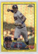 2023 Topps Chrome Logofractor Edition Yellow Refractor 7/75 Carlos Correa 0y0n