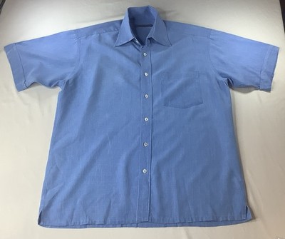 Saks Fifth Avenue Modal Blend Blue Mens Size Medium Button Down Shirt