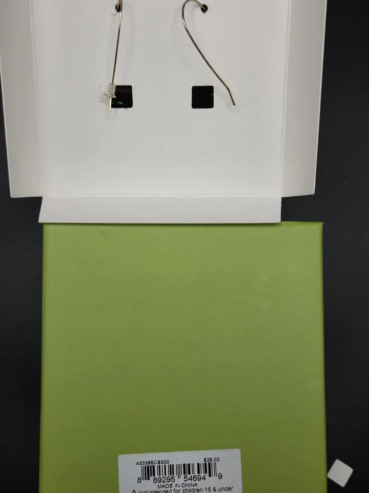 Pendientes colgantes Betsey Johnson 4 hojas trébol estrás, 2,5" Foto 4 de 4