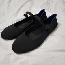 Rothy’s The Square Mary Jane Ballet Flat In Black Women’s Size 11.5 Shoes 