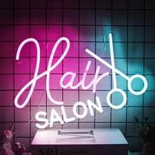 Hair Salon Neon Sign Barber Light LED Signs for Blue White Pink