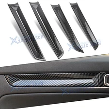 4pcs Carbon Fiber Style Interior Door Panel Overlay For Honda Civic 11th 2022+