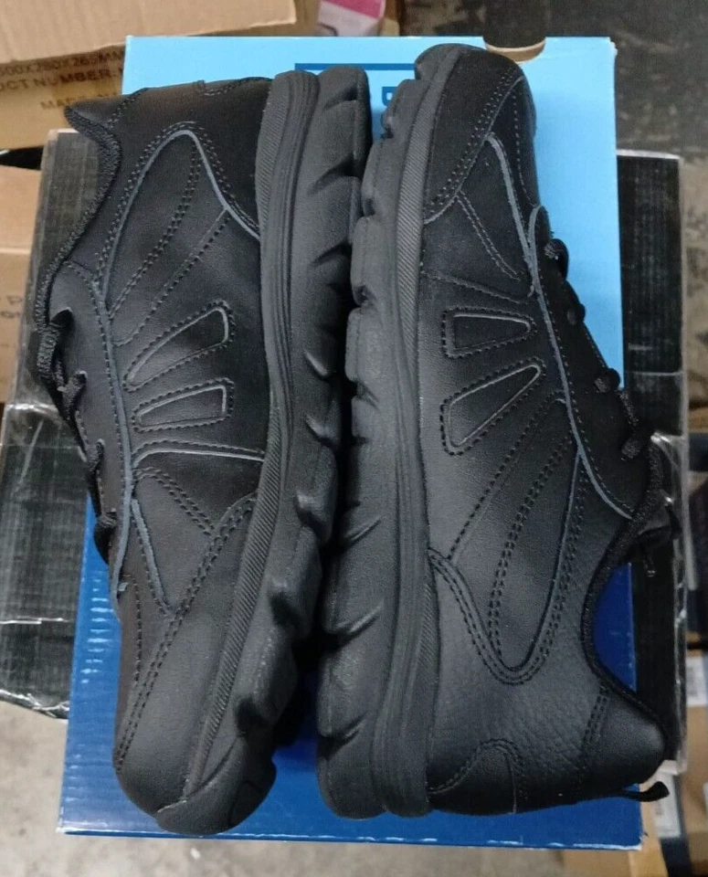 Zapatillas Stride Rite Niños Jóvenes Cooper 2.0 Cuero Negro Con Cordones Talla 4.5M Foto 3 de 4