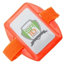 Heavy Duty Bright & Reflective Armband ID Badge Holders with Adjustable Arm Band