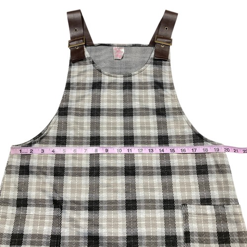 No Boundaries Plaid Jumper, Juniors XL (15-17), Faux Leather Straps, Pockets - Picture 8 of 12