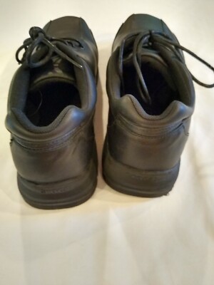 NWT CROCS Men’s Armaretto Work Shoes Black Leather Lace Up Slip Resistant SIZE10 s-l400.jpg main image 3