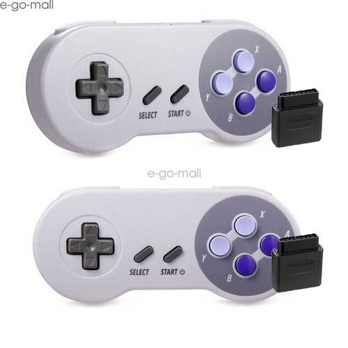 2PCS 2.4G Wireless SNES Gamepad for Super Nintendo Entertainment System SFC - Picture 1 of 14