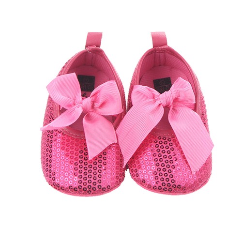 Baby Girls Sequinned Shoes Christening Party in 8 Colours - Picture 9 of 17