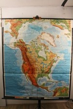 Schulwandkarte nördliche Halbkugel Weltkarte Maßstab 1 : 6 000 000 Rollkarte