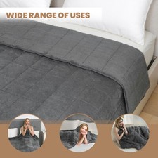 Fluffy Fleece Weighted Blanket Sensory Adult Sleep Anxiety Soft Throw