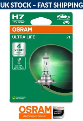 Osram H7 Ultra Life Headlight Bulb 55w (477/499) Twin Pack 64210ULT-01B ...