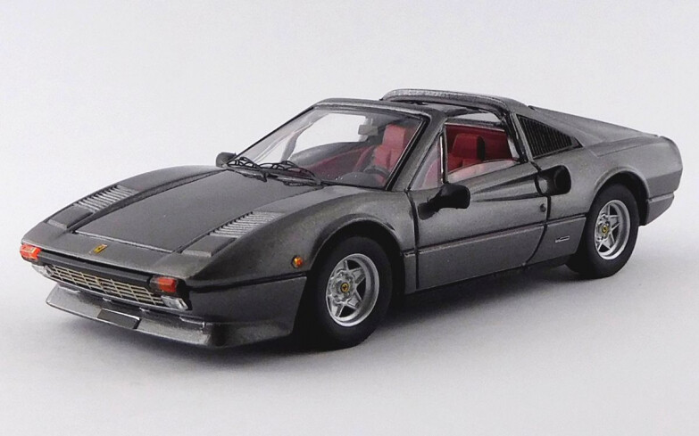 Ferrari 308 GTS 1979 miniature 1/43 d'exception en métal gris Bestmodel