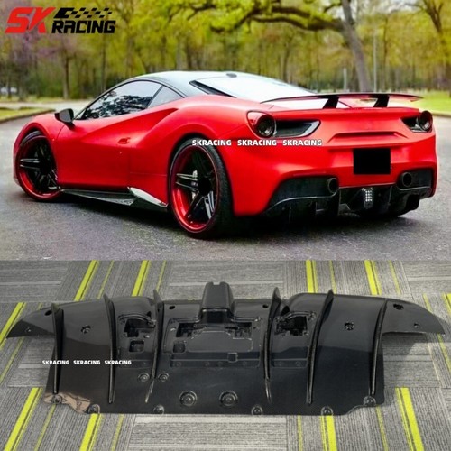 Real Carbon Fiber Rear Bumper Diffuser Lip Spoiler Bodykits For Ferrari ...