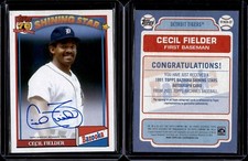 1991 Topps Bazooka Shining Stars AUTO Cecil Fielder