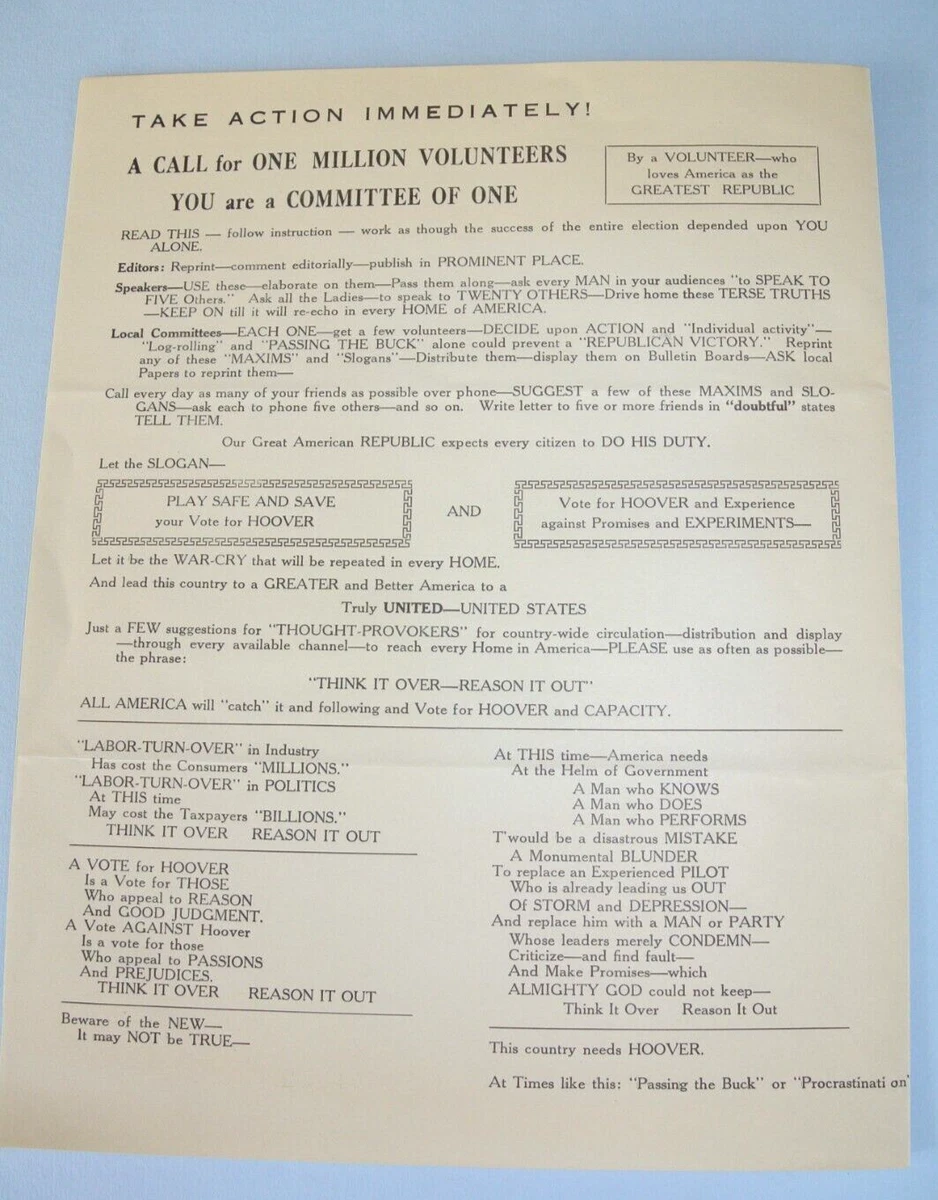 Herbert Hoover Campaign Slogan