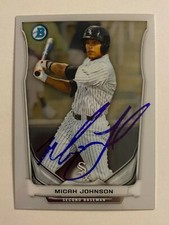 Micah Johnson Signed Bowman #BCP26 2014 Card Chicago White Sox Auto MLB RAD