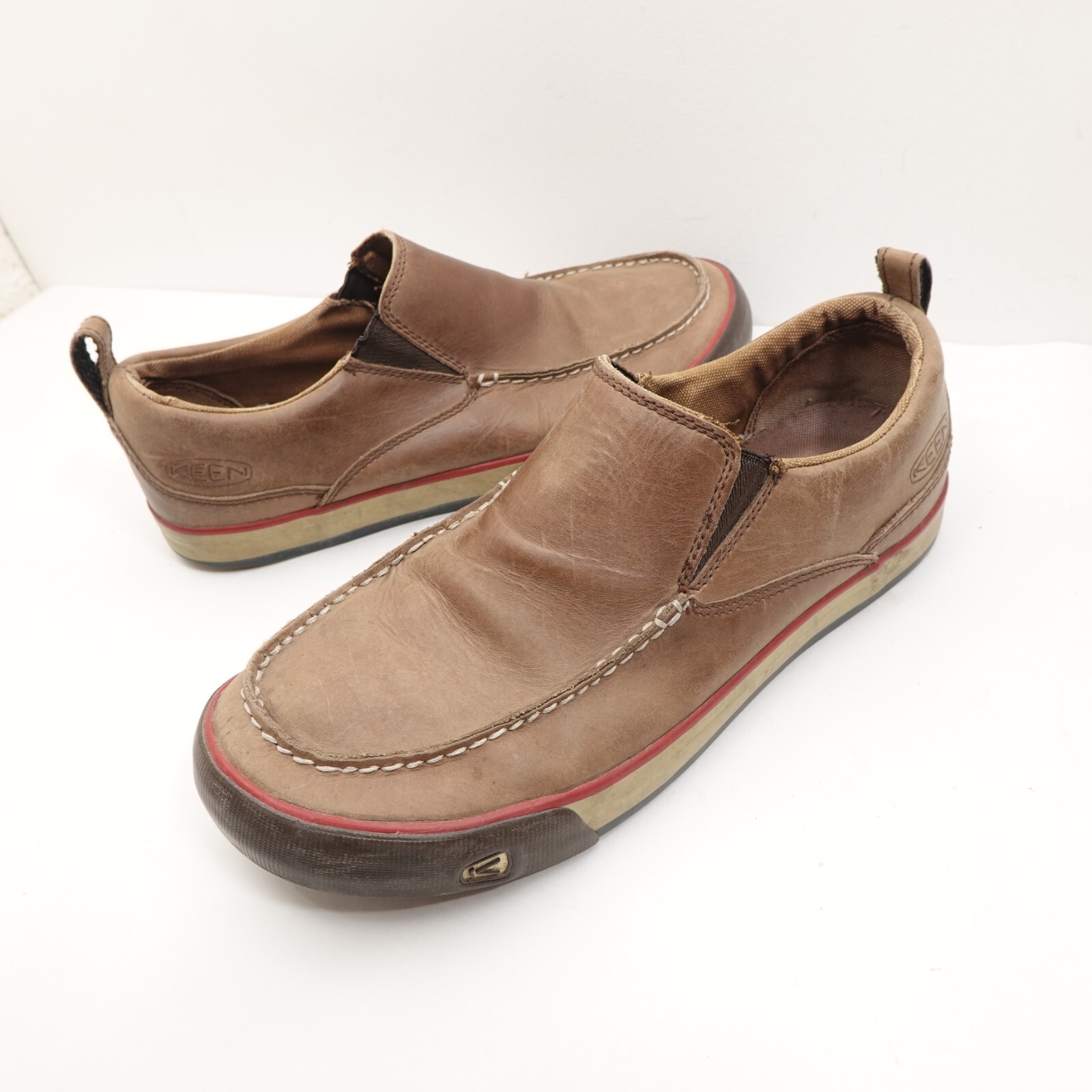 Scarpe mocassini Keen Timmons uomo taglia 9 5 pelle marrone 1002835 casual