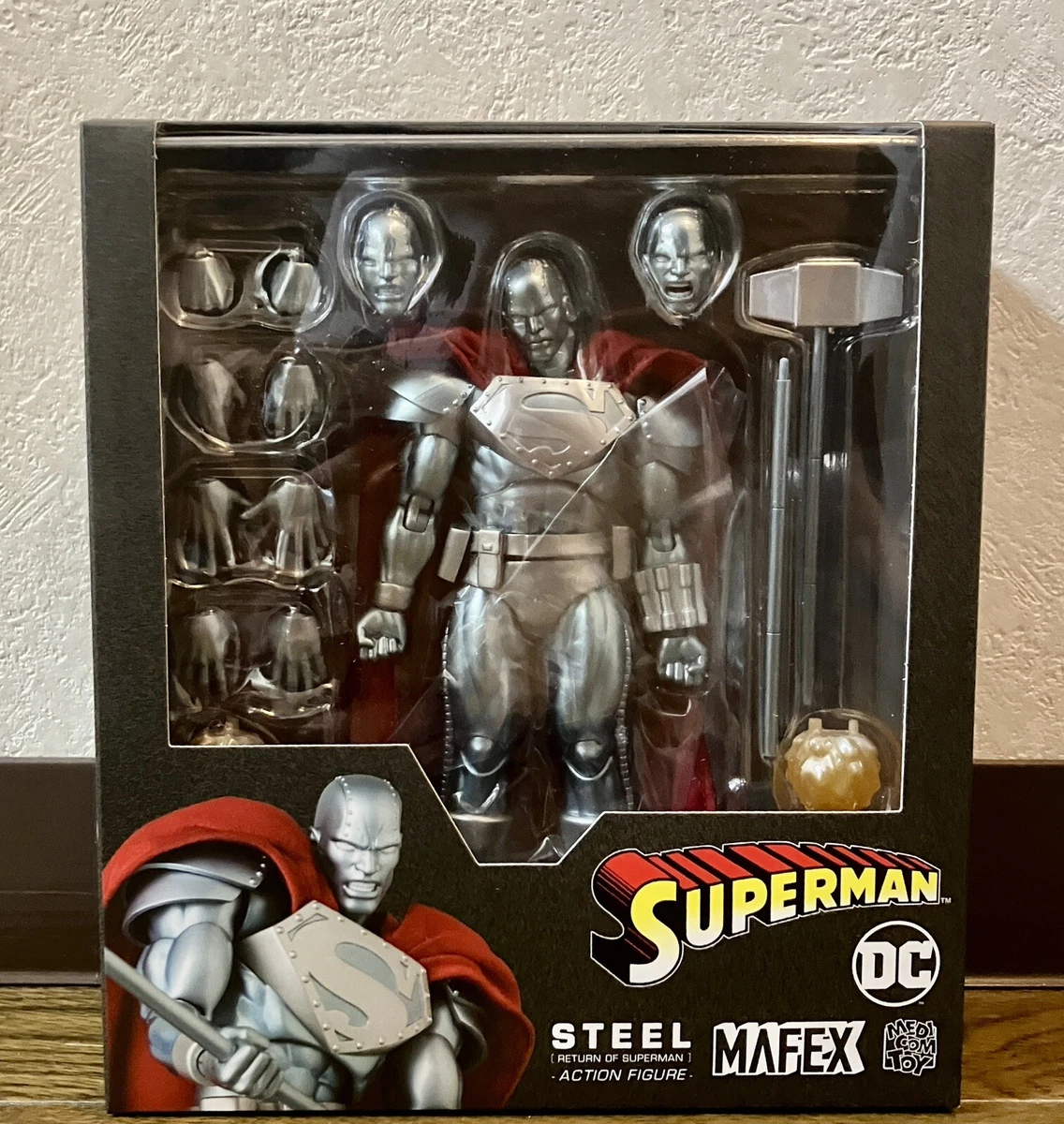 MEDICOM TOY MAFEX No.181 MAFEX STEEL (RETURN OF SUPERMAN) Figure Japan In Hand
