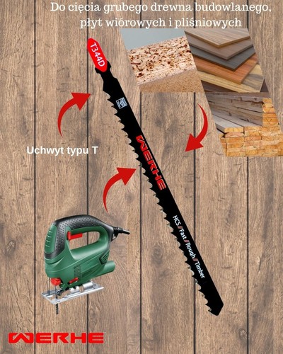5 piezas hoja de sierra de calar de madera 132 mm T344D eje en T Bosch, Metabo, Makita Sagen - Imagen 3 de 9