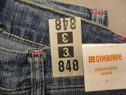 NWT GYMBOREE Size 8 Girl Cotton Blend Zip Fly Adjustable Waist Roll Up Jeans 848 - Picture 8 of 8