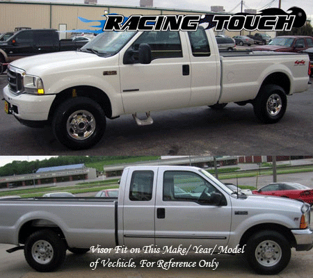 JDM Window Visor Deflector Out-Channel Light Tinted 4pc Ford F-250 Ext Cab 99-16 - Picture 7 of 7