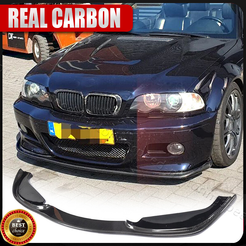 E46 M3 CSL Style Front Bumper with Carbon Fiber Splitters for E46 M3