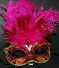 MASQUERADE CARNIVAL MARDI GRAS VENETIAN MASK M3246 Red 
