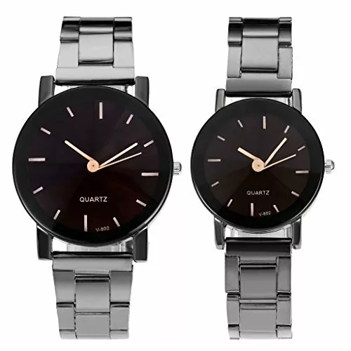 Relojes De Parejas Reloj Pulsera Para Hombre Mujer Conjunto Con Caja De  Regalo