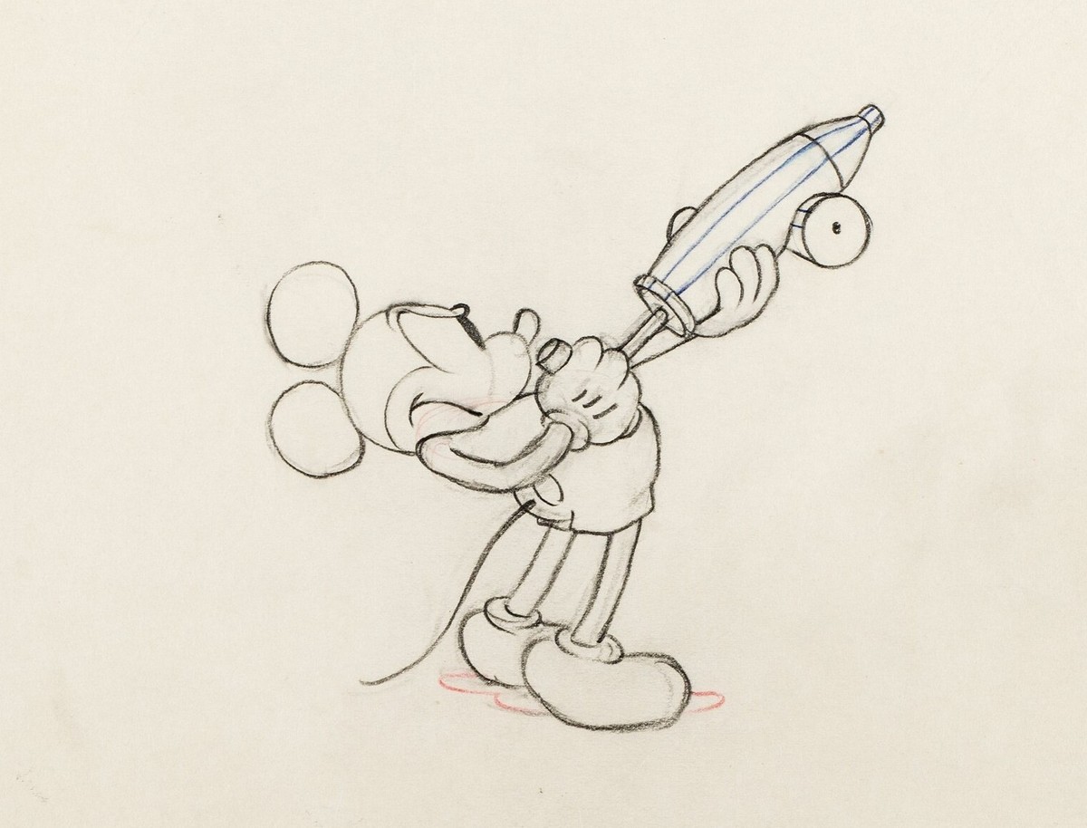 ミッキーマウス 鉛筆画 Mickey's Garden Mickey Mouse 1935 Production Animation Cel Drawing Disney Mickey's