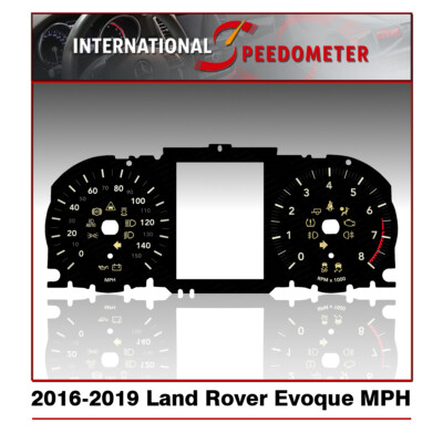 Range Rover Evoque Speedometer Speedometer Faceplate Fits a 2016 to 2019 RangeRover / LandRover Evoque ...