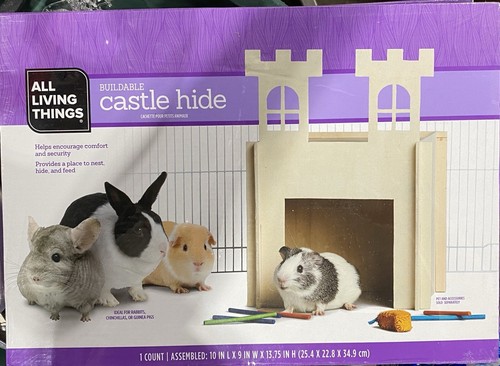 All Living Things - Castle Hide 4 Rabbits Chinchillas Guinea Pigs Rats Mice NEW