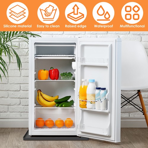 Mini Fridge Mat Silicone Under Refrigerator Mat with Raised Edges Nonslip☮