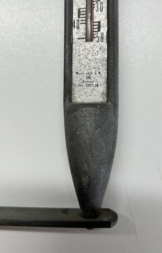 Vintage Graves Grain Co Gruver Huntington Maple Hill Thermometer Bracket Works - Picture 7 of 7