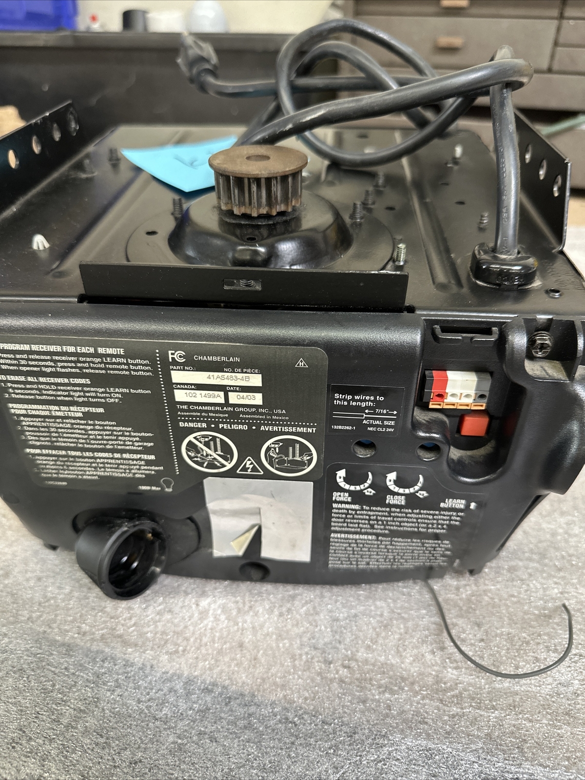 LiftMaster 2280r Belt Drive Garage Door Opener Motor Head Working