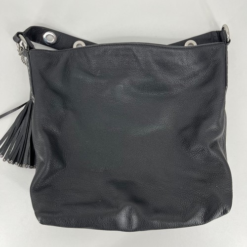 Michael Kors Brooklyn Large Shoulder Bag Black Pebble Grain Leather - Picture 6 of 10