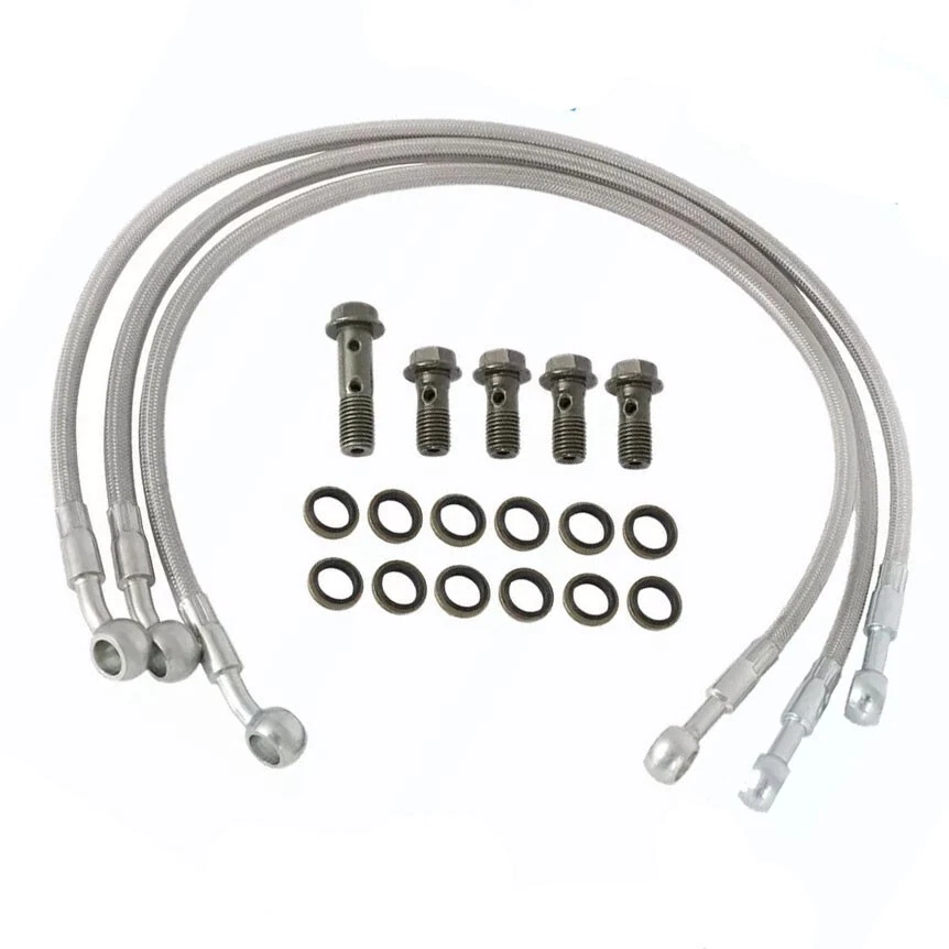 For Honda Front + Rear Brake Line Kit Goldwing 1100 GL1100 Interstate Aspencade Foto 2 de 4