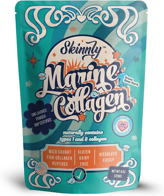 Marine Collagen Hydrolized Peptides Powder, Hair, Joint, Skin-Unflavored-8 oz