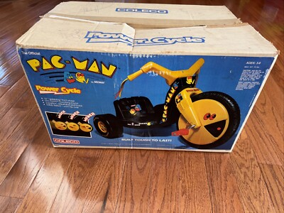 Vintage 1982 Original New Coleco Pac-Man Power Cycle Big Wheel Bally Midway  