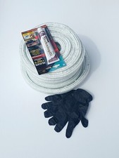 Dichtschnur 5-50mm mit Kleber Kaminofen Ofen Tür Kamin Scheibe Kordel Vierkant