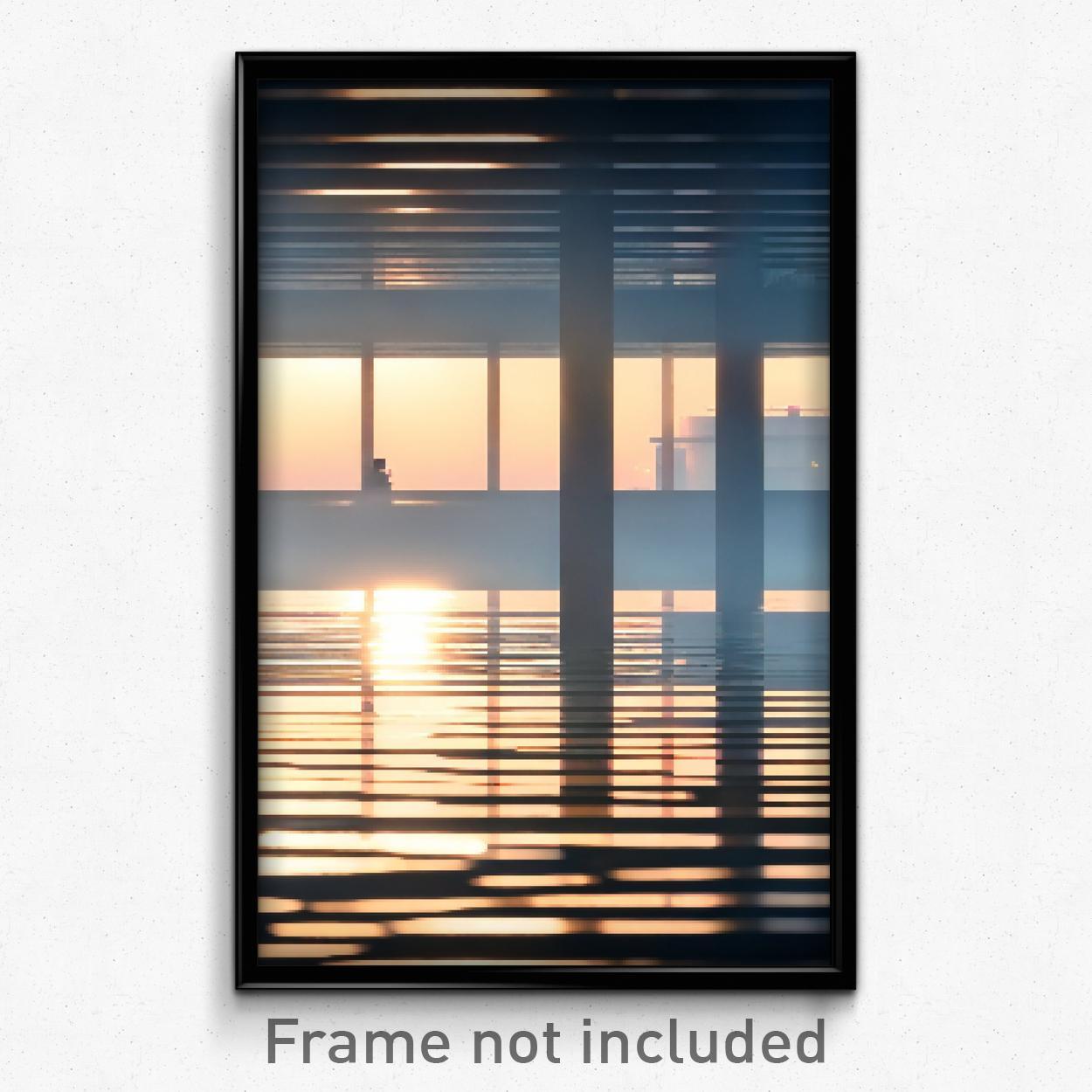 8 Bit Pixel Art Poster - Calm Meeting Place Psychedelic Video Game Print