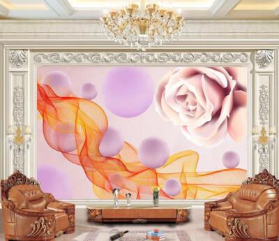 3D Orange Textured Rose 48559NA Wallpaper Wall Murals Removable Wallpaper Fay