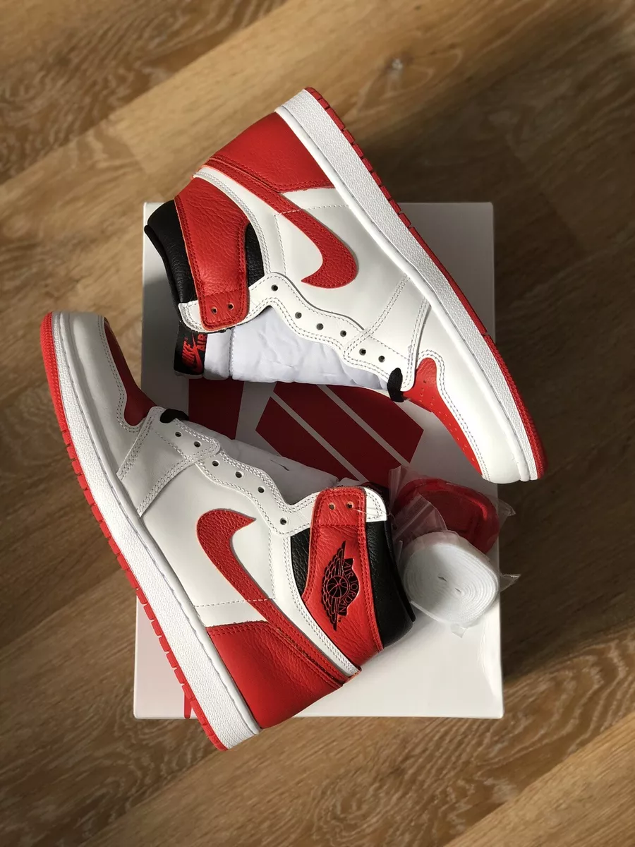 Nike Air Jordan 1 OG retro high Heritage red white UK9 eBay