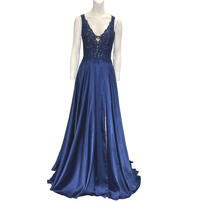 spaghetti strap plain sheer mesh evening dress Faviana 11225 – Mia Bella The Label main image 0
